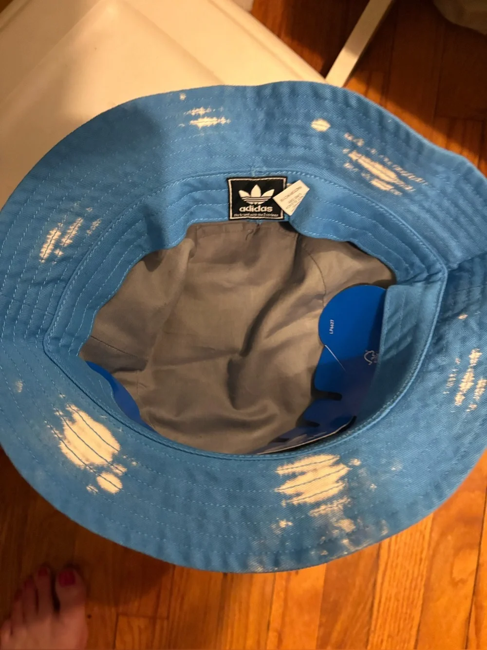 Adidas Blue & White Bucket Hat